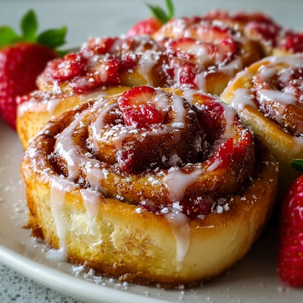 Delicious Strawberry Cinnamon Rolls Recipe | Sweet & Fluffy Breakfast Treats