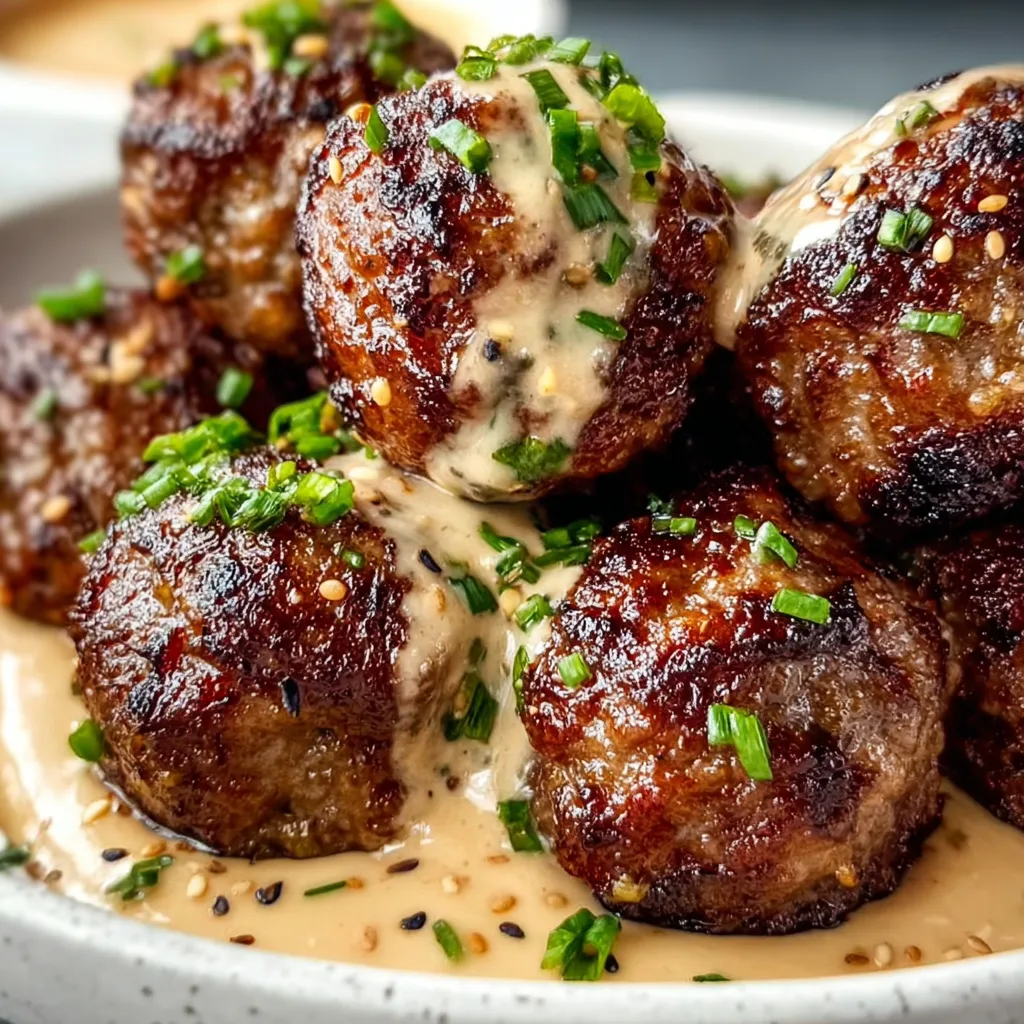 Tender Korean BBQ Meatballs with Spicy Mayo Dip | Easy & Flavorful Recipe