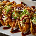 Crispy Teriyaki Chicken Wonton Tacos | Easy & Delicious Asian Fusion Recipe