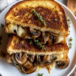 Gourmet Grilled Cheese with Gouda, Roasted Mushrooms & Caramelized Onions | Delicious Comfort Food