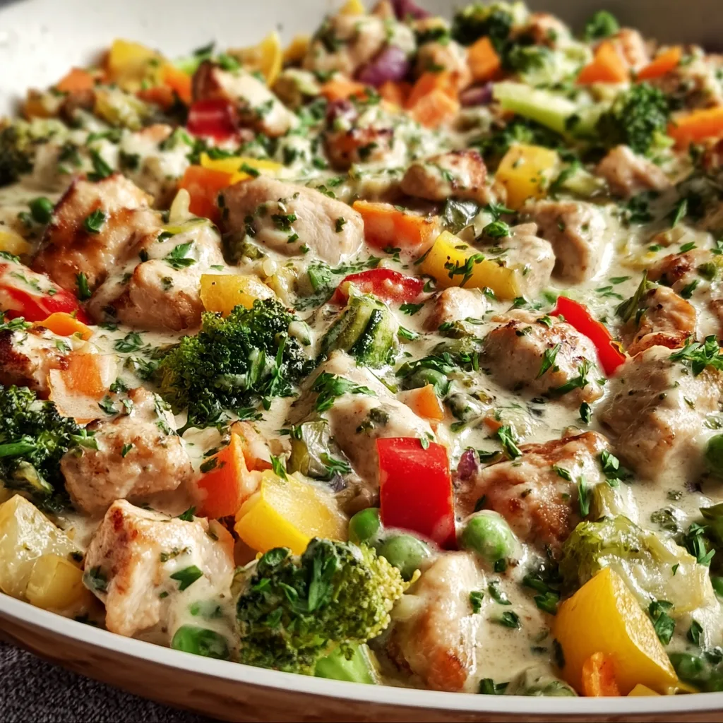 Creamy Ranch Turkey & Veggie Skillet – Easy Healthy Dinner Recipe