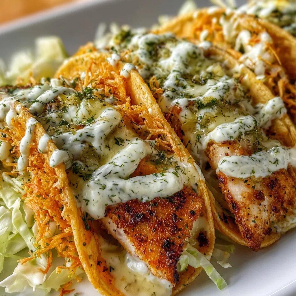 Dill Pickle Ranch Smash Chicken Tacos with Crispy Cheese Lace | Easy & Flavorful Recipe