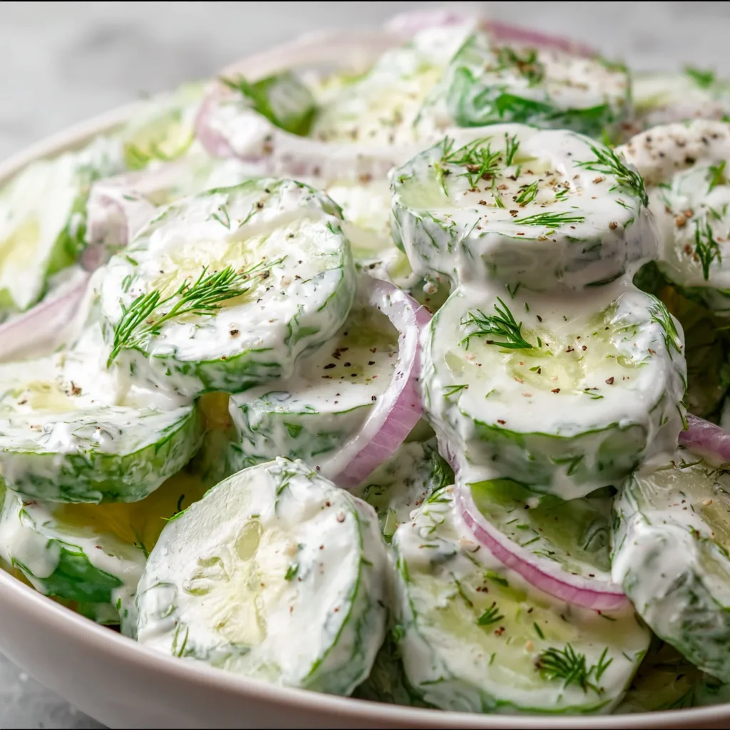 Refreshing Dill Yogurt Cucumber Salad Recipe | Easy & Healthy Side Dish