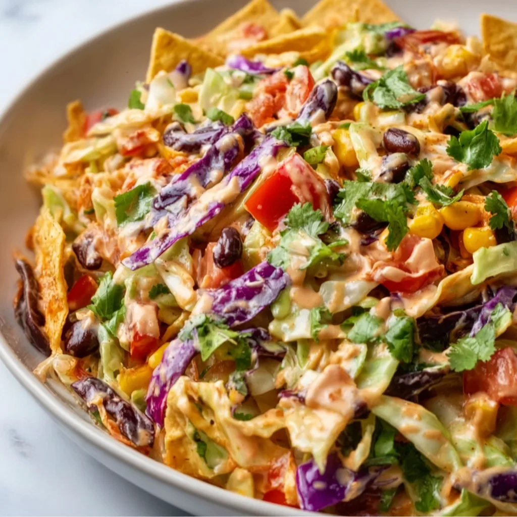 Easy Tex-Mex Cowboy Cabbage Salad with Smoky Chipotle Dressing Recipe