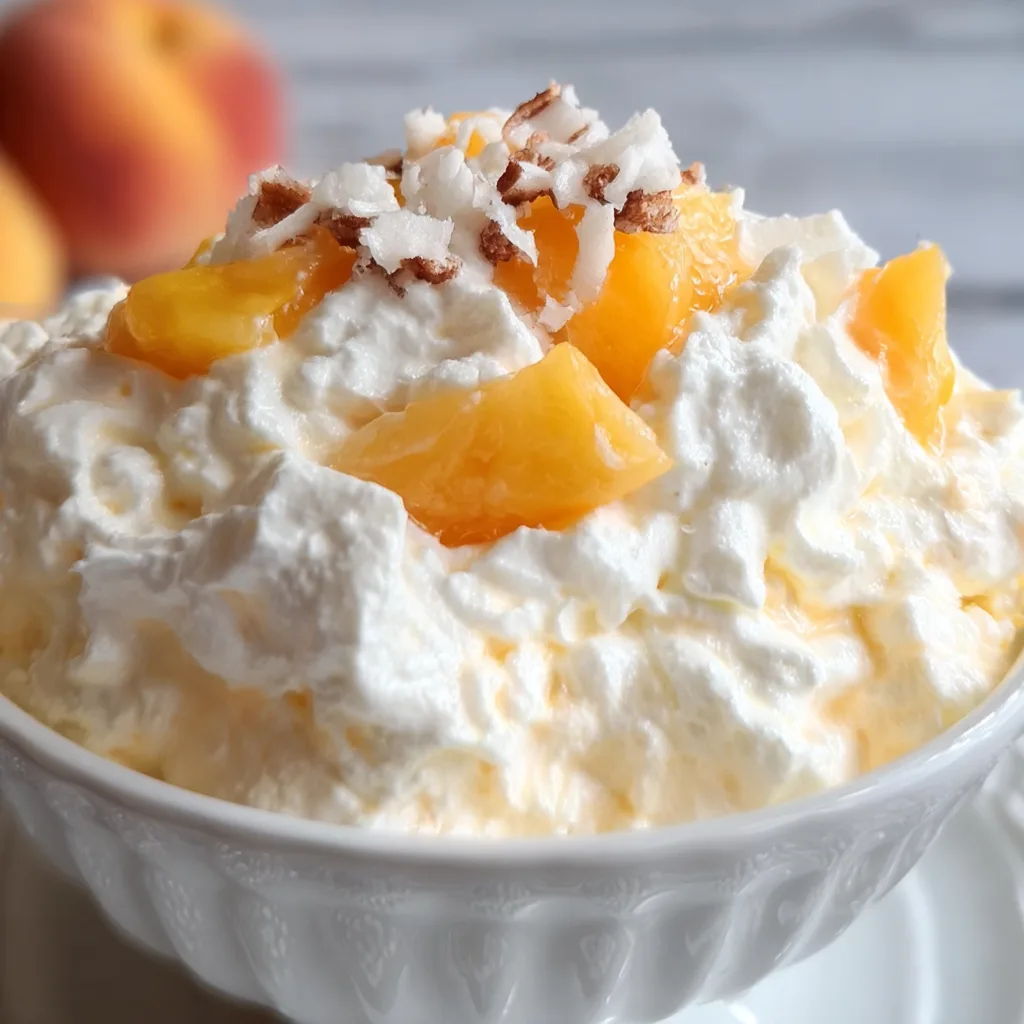Delicious Peach Fluff Recipe | Light & Creamy Peach Dessert