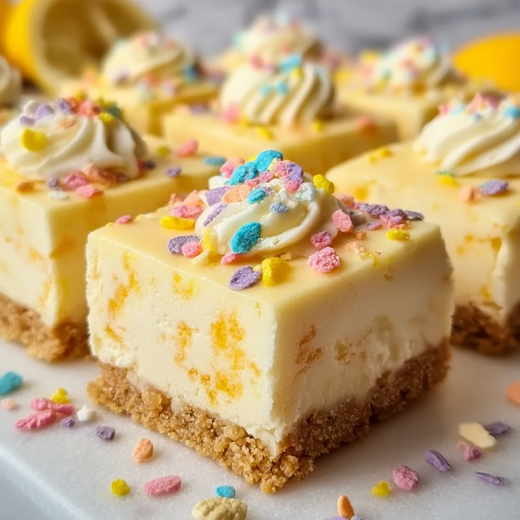 Creamy Easter Egg Lemon Cheesecake Bars – Easy & Delicious Spring Dessert