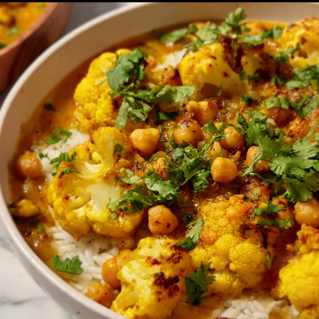 Delicious Cauliflower Chickpea Curry Recipe | Easy & Healthy Vegan Dinner