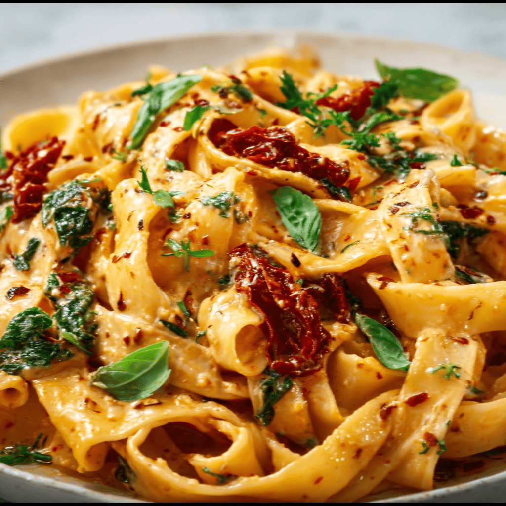 Creamy Sun Dried Tomato Pappardelle Recipe – Easy & Delicious Pasta Dish