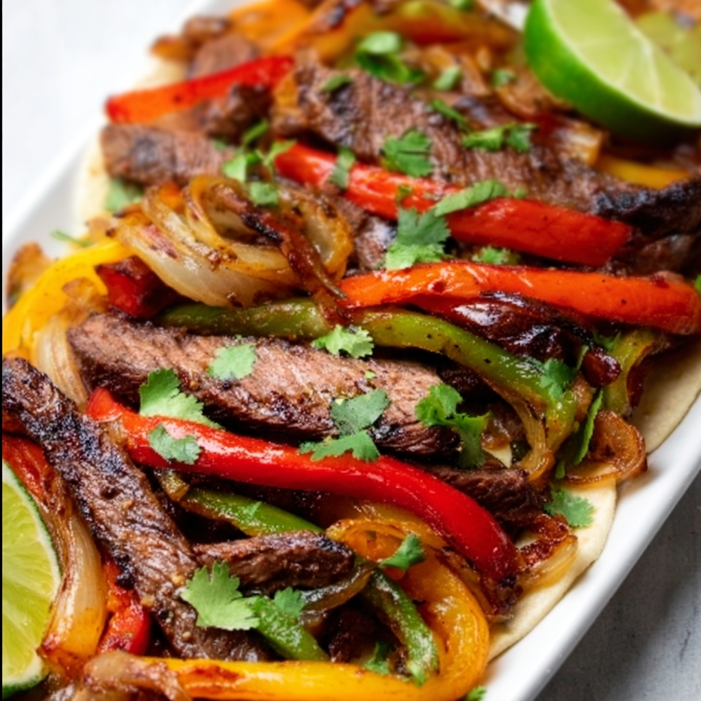 Flank Steak Fajitas Recipe with Sautéed Peppers and Onions – Easy & Flavorful