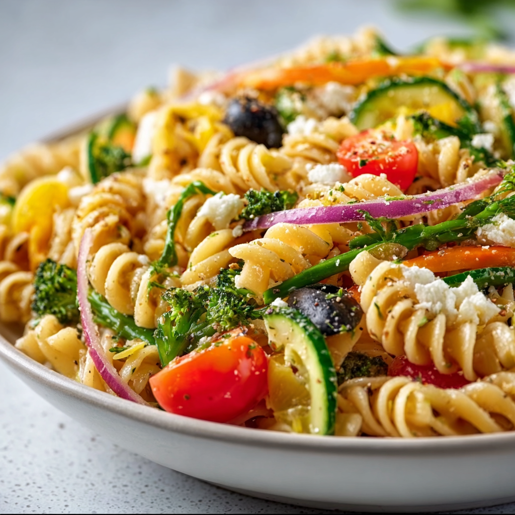 Healthy High Protein Pasta Salad Recipe – No Mayo, Packed with Flavor
