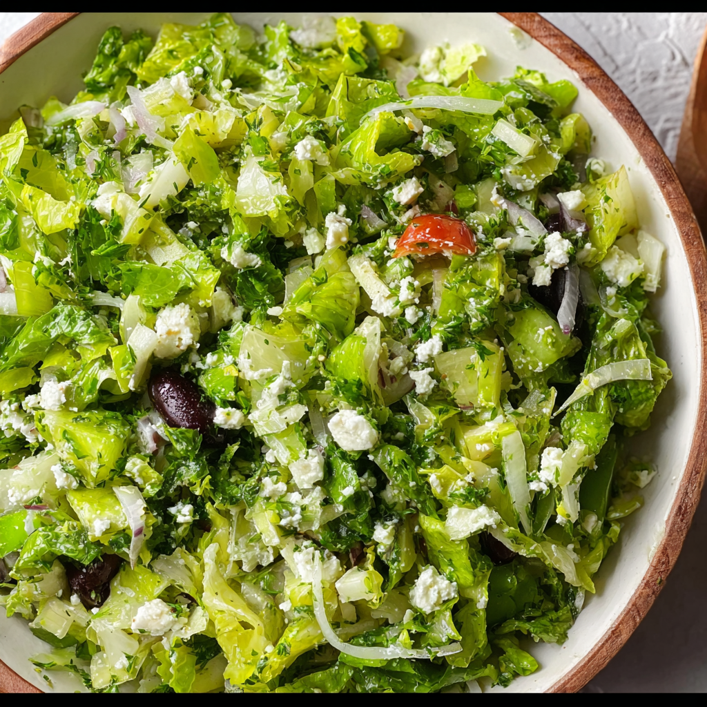 Maroulosalata Recipe | Authentic Greek Lettuce Salad with Fresh Herbs