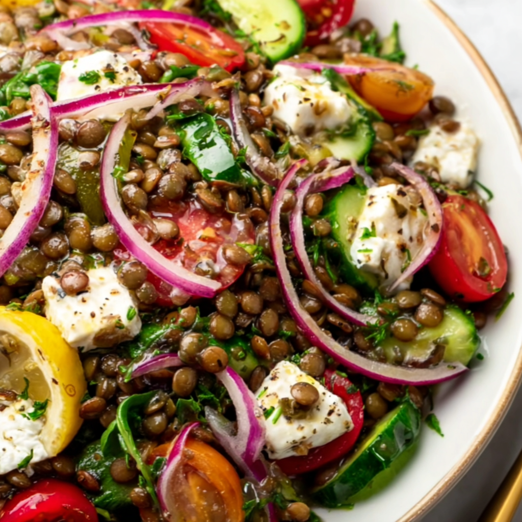 Mediterranean Lentil Salad Recipe | Healthy & Flavorful Mediterranean Diet Salad