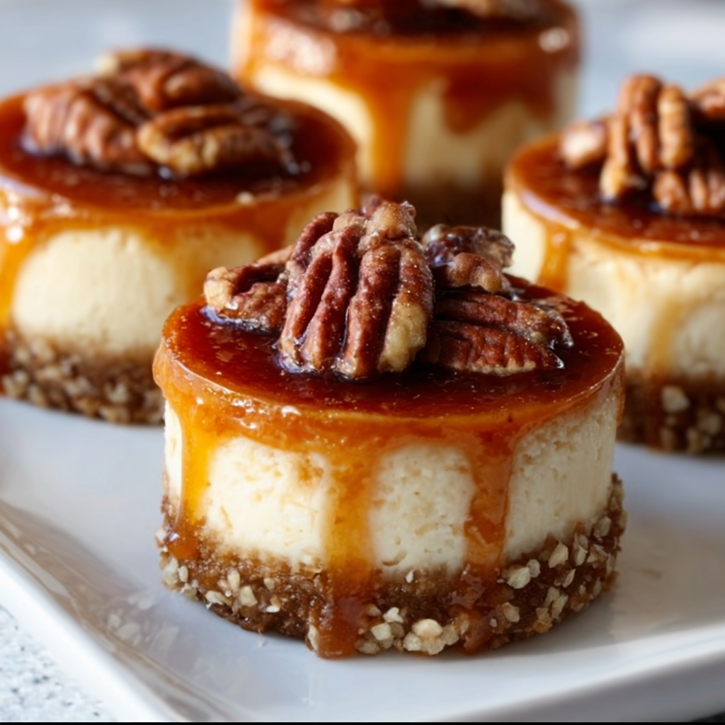 Mini Caramel Pecan Crème Brûlée Cheesecakes Recipe | Easy & Delicious Dessert