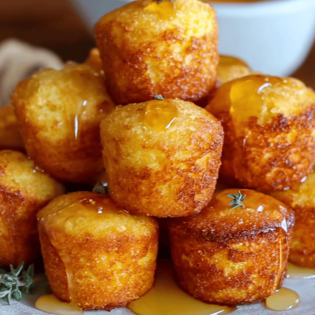 Southern-Style Honey Butter Cornbread Poppers | Sweet & Savory Appetizer Recipe